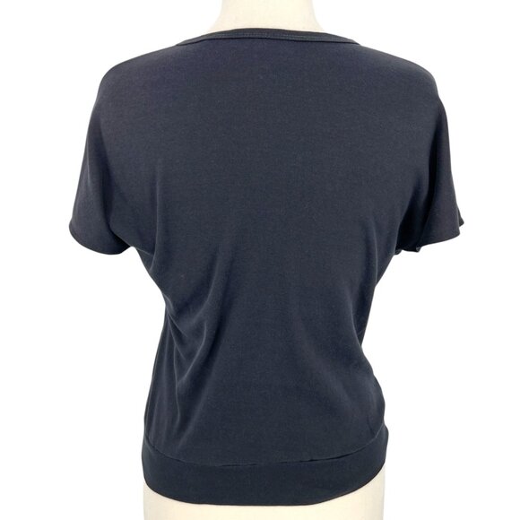 Diane Von Furstenberg For Camicetta Vintage Black V-Neck Knit Top Size Medium - Picture 4 of 10